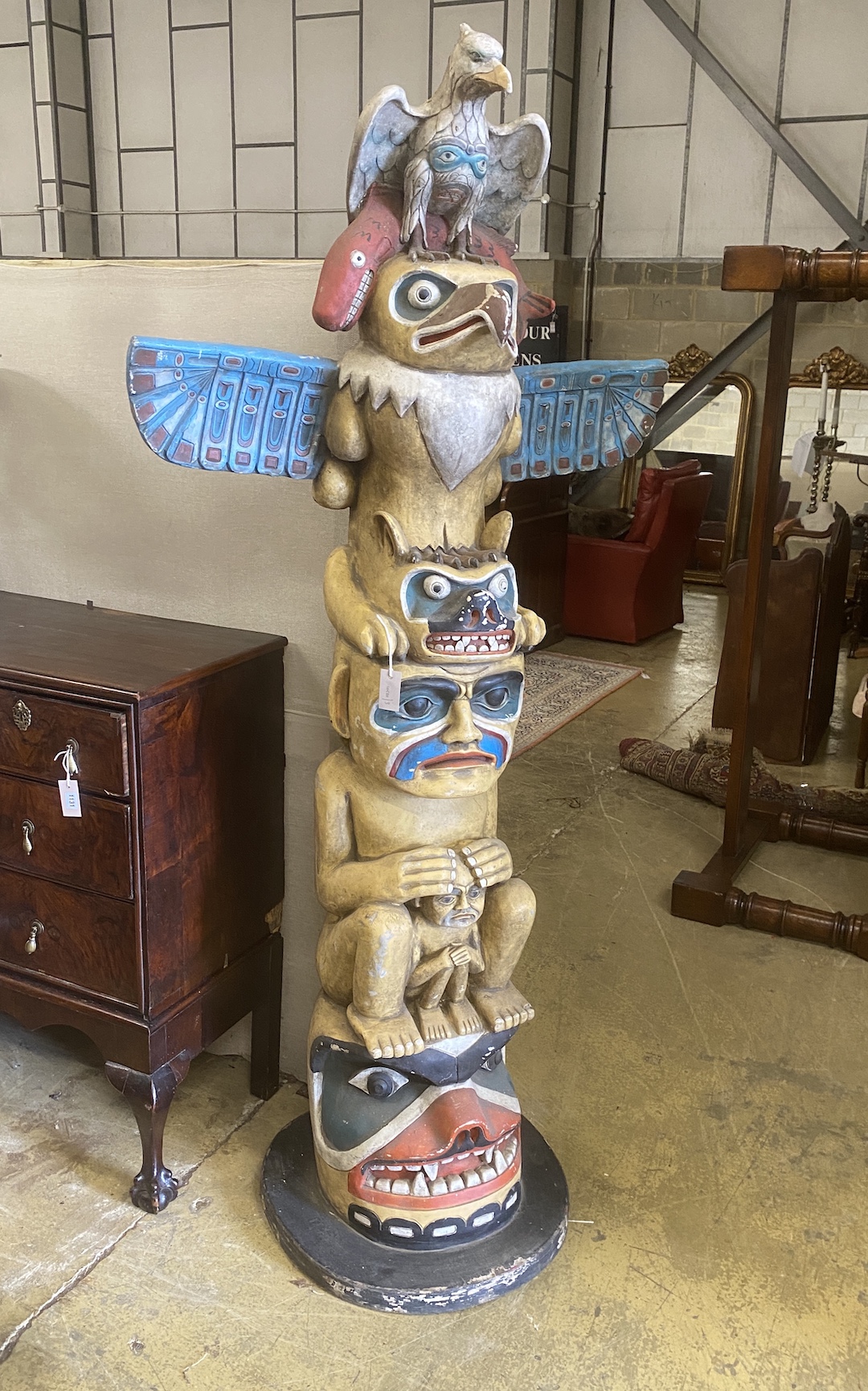 An 'AAA' Studio's film set composition totem pole, height 210cm